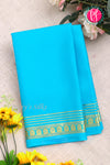 Pure Mysore Crepe Silk Saree-Ananadablue-PA21845