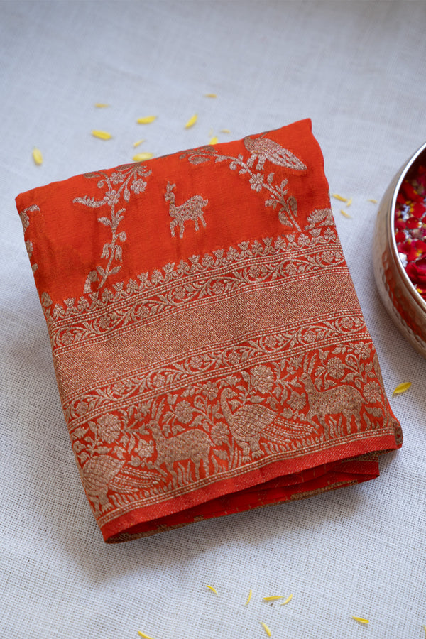 Day 1 Semi Banarasi Silk Saree-PA50158
