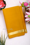 Pure Mysore Crepe Silk Saree -Mustardyellow-PA03056