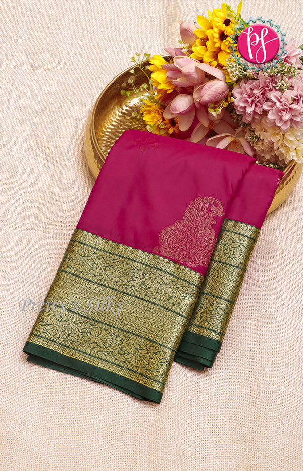 Half Pure Kanchipuram Silk Saree-PF60514