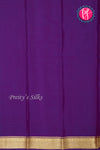 Pure Mysore Crepe Silk Saree-Tealgreen And Purple -PA28962