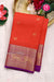 Half Pure Kanchipuram Silk Saree-Orange And Purple-PF82225