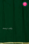 Pure Mysore Crepe Silk Saree-Bottlegreen- PA21766