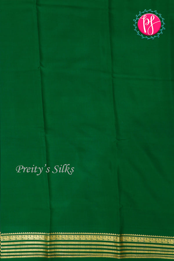 Pure Mysore Crepe Silk Saree-SoftLavender And Green-PA28717