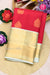 Pure Kanchipuram Silk Saree-Red With Ligth Sea Green-PF81261