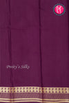Pure Mysore Crepe Silk Saree-Dusty Rose And Deepwine-PA26566