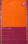 Pure Mysore Crepe Silk saree-Orange And Pink-PF47053