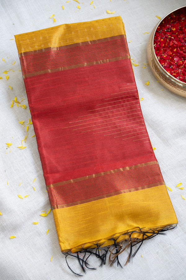 Day 5 Semi Raw Silk Saree-PA09030