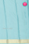 Pure Mysore Crepe Silk Saree-Deep Marron And Iceblue-PA22316