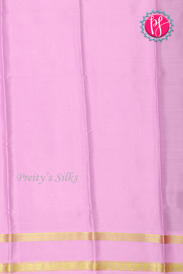 Pure Mysore Crepe Silk Saree-Bottlegreen And Babypink-PA22264