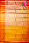 Pure Brocade Kanchipuram Silk Saree-Orange-PA26193