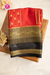 Pure Mysore Crepe Silk Saree-Red And Black-PA