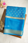 Pure Mysore Crepe Silk Saree-Anandablue-PA57142