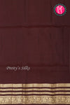 Kanchipuram Soft Silk Saree-Seablue And Deepbrown-PA27210
