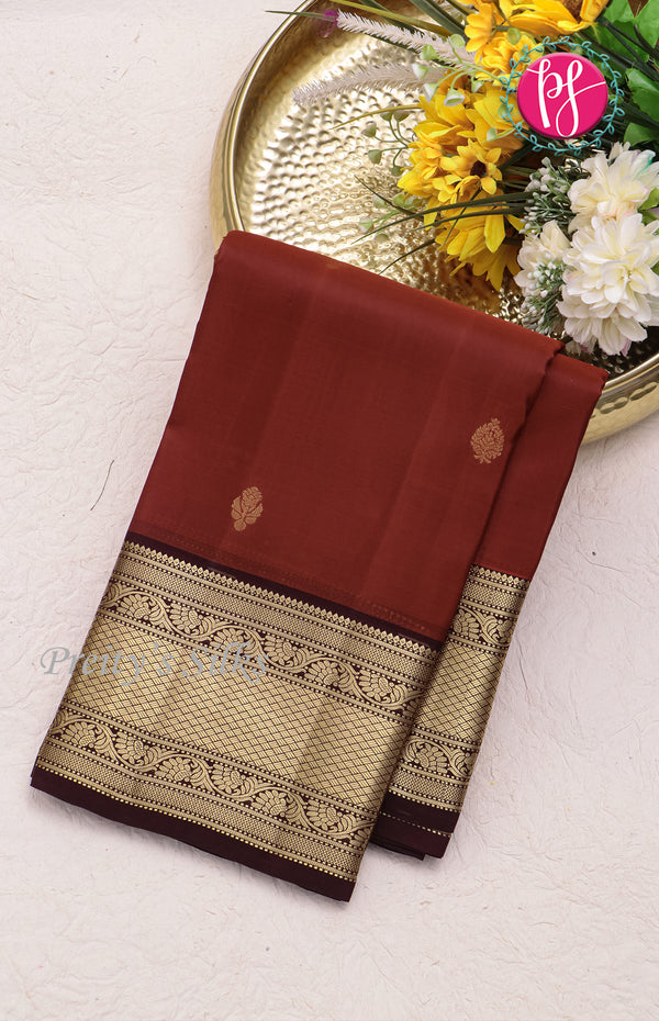 Half Pure Kanchipuram Silk Saree-PF59082