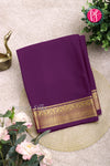 Pure Mysore Crepe Silk Saree-Deep Purple-PF84310