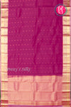 Half Pure Kanchipuram Silk Saree-Berryred And Mauvepink-PA35213