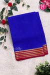 Pure Mysore Crepe Silk Saree -Royal blue And Mejentapink-PF79543