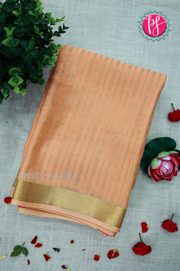 Pure Mysore Crepe Silk Saree -PF77442