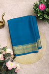 Pure Mysore Crepe Silk Saree-Peacockblue-PF84310