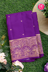 Pure Kanchipuram Silk Saree-Purple-PA20369