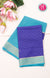 Pure Mysore Crepe Silk saree-Turquoise blue and Deep royal blue-PF60717