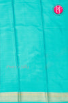 Pure Mysore Crepe Silk Saree-Navyblue And Skyblue-PA22436