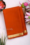 Pure Mysore Crepe Silk Saree -Orange-PA03056