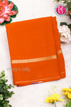 Pure Mysore Crepe Silk Saree-Orange-PA19482