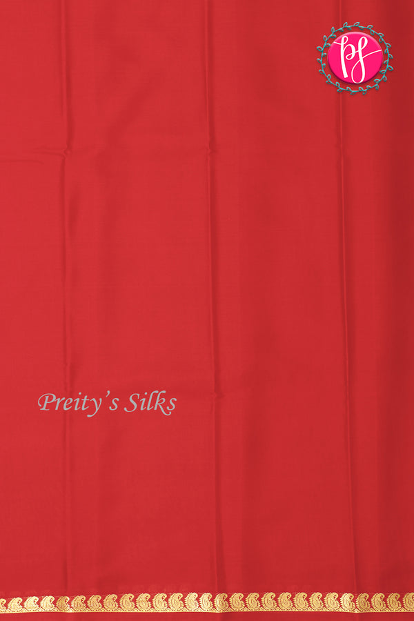 Pure Mysore Crepe Silk Saree-Red-PA21766