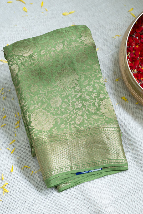 Day 6 Pure Khaddi Banarasi Crepe Silk Saree-PA23864
