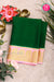 Pure Mysore Crepe Silk Saree-Bottlegreen And Lightpink-PA20648