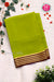 Pure Mysore Crepe Silk Saree-ParrotGreen And DarkBrown-PF79543