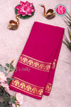 Pure Mysore Crepe Silk Saree-Gandaberunda Border-Pink-PA20598