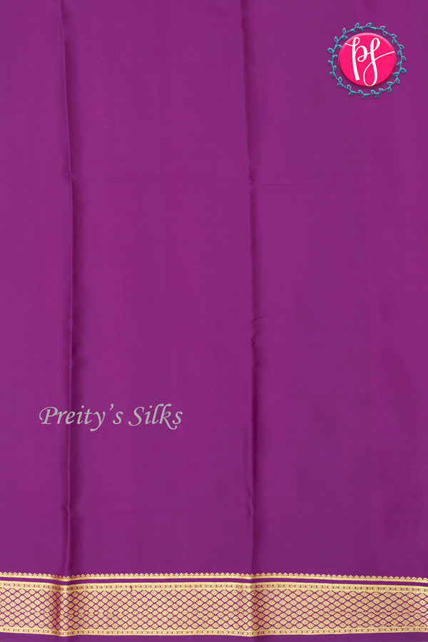 Pure Mysore Crepe Silk Saree-Lightpink And Purple- PA22389