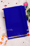 Pure Mysore Crepe Silk Saree -Royalblue-PF84178