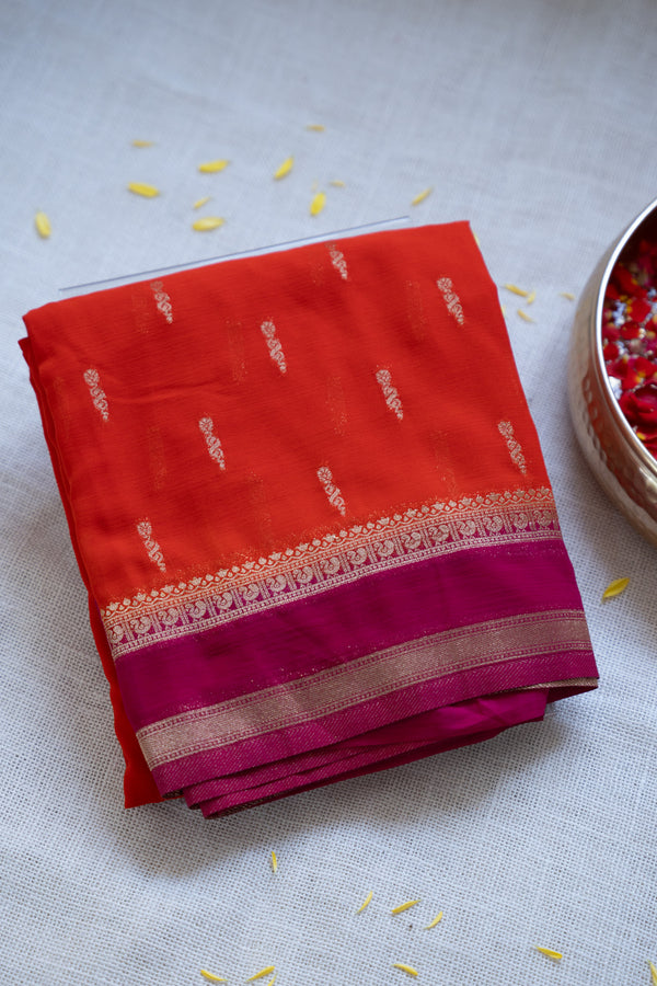 Day 1 Banarasi chiffon Silk Saree-PA43951