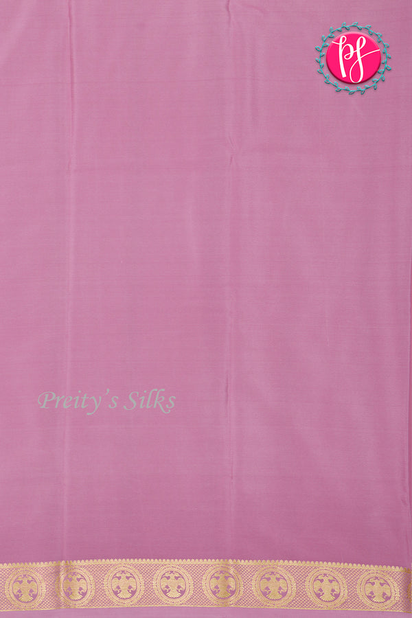 Pure Mysore Crepe Silk Saree-Gandaberunda Self-Mauve-PA29132