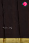 Pure Mysore Crepe Silk Saree-Mustardyellow And Black-PA22389