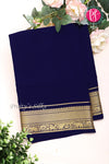 Pure Mysore Crepe Silk Saree -Navyblue-PA01342