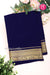 Pure Mysore Crepe Silk Saree -Navyblue-PA01342