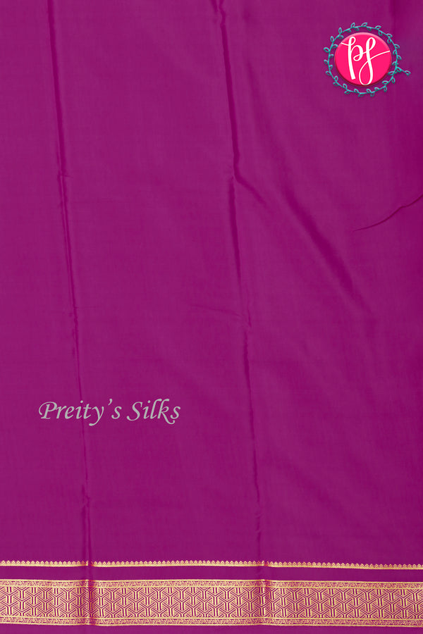 Pure Mysore Crepe Silk Saree-Purple- PA26341
