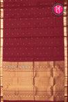 Pure Kanchipuram Silk Saree-Marron-PA27091