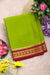 Pure Mysore Crepe Silk Saree-Parrotgreen And Red-PA19913