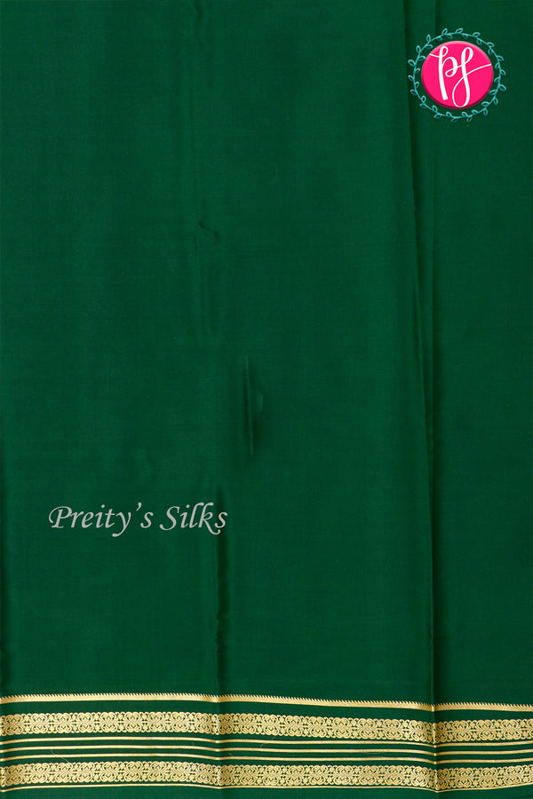 Pure Mysore Crepe Silk Saree-Yellow And Green- PA34176