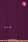 Pure Mysore Crepe Silk Saree-Deepwine-PA33565