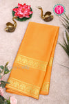 Pure Mysore Crepe Silk Saree-Gandaberunda Border-Yellow-PA20598
