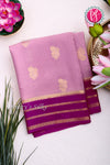 Pure Mysore Crepe Silk Saree -Lilac And Purple-PA01187