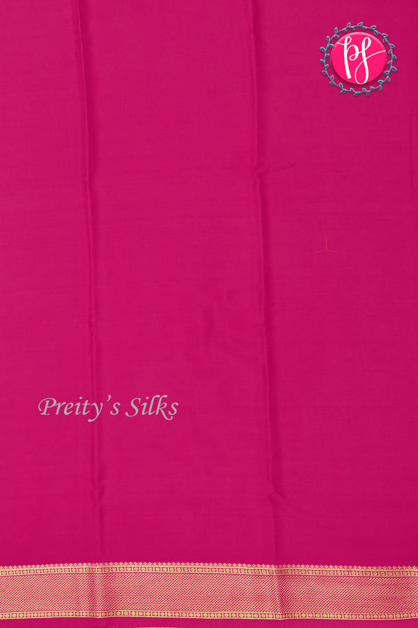 Pure Mysore Crepe Silk Saree-Orange And Pink-PA22316