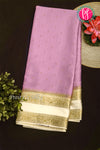 Pure Designer Crepe Silk Saree-Mauve And Halfwhite-PA20827